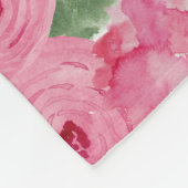 Gepersonaliseerde witte waterverf florale pakking fleece deken (Hoek)