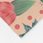 Gepersonaliseerde Woestijn Blush Roze Bloemen Fleece Deken (Hoek)