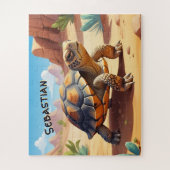 Gepersonaliseerde woestijnschildpad Kinder Legpuzzel (Verticaal)