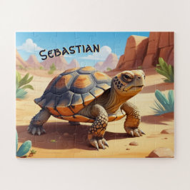 Gepersonaliseerde woestijnschildpad Kinder Legpuzzel