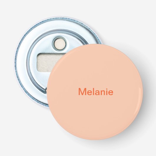 Gepersonaliseerde woestijntan button flesopener (Voorkant)