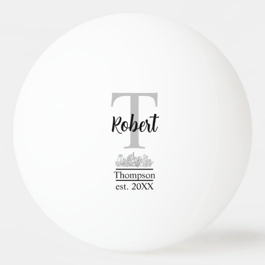 Gepersonaliseerde Woestijnwedstrijd Beer Pong Gues Pingpongbal (Voorkant)