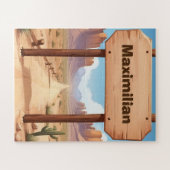 Gepersonaliseerde woestijnweg Kinder Legpuzzel (Horizontaal)