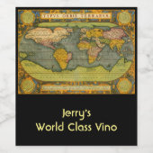 Gepersonaliseerde Wold Class Vino Wijnfles Etikett Wijn Etiket (Enkel label)