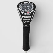 Gepersonaliseerde Wolf Golf Club Hoesje Golfheadcover (Voorkant)