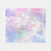 Gepersonaliseerde Wolken en Sterren Nap Deken (Voorkant (Horizontaal))