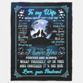 Gepersonaliseerde wolven voor mijn vrouw Fleece de (Voorkant)