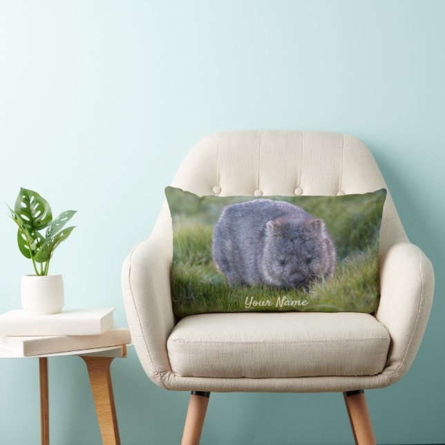 Gepersonaliseerde Wombat Animal Tasmania Australië Kussen (Stoel)