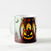 Gepersonaliseerde Wonder Forest Pumpkin Halloween Koffiemok (Voorkant links)