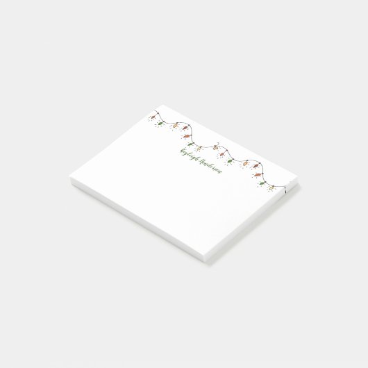 Gepersonaliseerde wonderlassen met rotskleurige ke post-it® notes (Schuin)