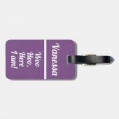 Gepersonaliseerde Woo Hoo | Funny Bagagelabel (Achterkant horizontaal)