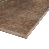 Gepersonaliseerde Wood Kitchen Utiers Familienaam Snijplank (Hoek)