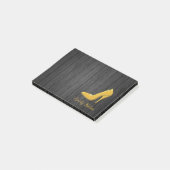 Gepersonaliseerde Wooden Gold-schoen met hoge hiel Post-it® Notes (Schuin)