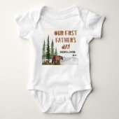 Gepersonaliseerde Woodland 1e Vaderdag Romper (Voorkant)