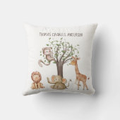 Gepersonaliseerde Woodland Animals Baby Gift Nurse Kussen (Achterkant)