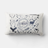 Gepersonaliseerde Woodland Baby Boy Nursery Birth  Kussen (Achterkant)