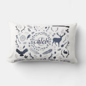 Gepersonaliseerde Woodland Baby Boy Nursery Birth  Kussen (Voorkant)