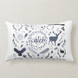 Gepersonaliseerde Woodland Baby Boy Nursery Birth  Kussen