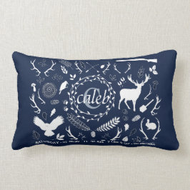 Gepersonaliseerde Woodland Baby Boy Nursery Birth  Kussen