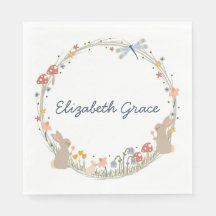 Gepersonaliseerde Woodland Baby shower servetten