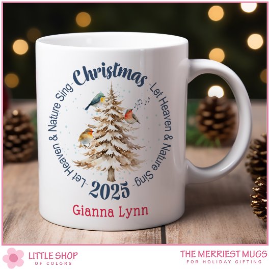 Gepersonaliseerde Woodland Birds Heaven en Natuur  Koffiemok