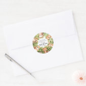 Gepersonaliseerde Woodland Boy Baby shower gunsten Ronde Sticker (Envelop)