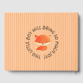 Gepersonaliseerde Woodland Creatures Baby shower B Gastenboek (Achterkant)