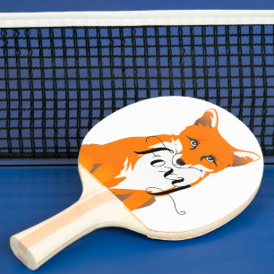 Gepersonaliseerde Woodland Creatures Fox Tafeltennisbatje