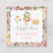 Gepersonaliseerde Woodland Fairy Bloemen Meisjes G Informatiekaartje (Voorkant)