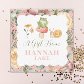 Gepersonaliseerde Woodland Fairy Bloemen Meisjes G Informatiekaartje