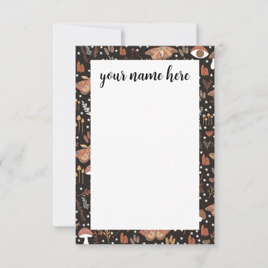 Gepersonaliseerde Woodland Notecards Bedankkaart (Voorkant)