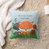 Gepersonaliseerde Woodlands Dieren Fox Sierkussen (Deken)