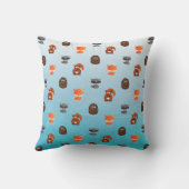 Gepersonaliseerde Woodlands Dieren Fox Sierkussen (Achterkant)