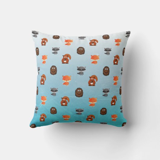 Gepersonaliseerde Woodlands Dieren Fox Sierkussen (Achterkant)