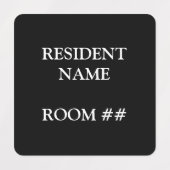 Gepersonaliseerde woonhuisstok op kleding labels (Design 2)