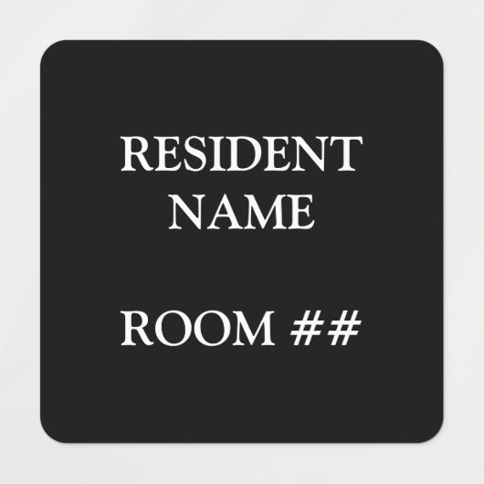 Gepersonaliseerde woonhuisstok op kleding labels (Design 2)