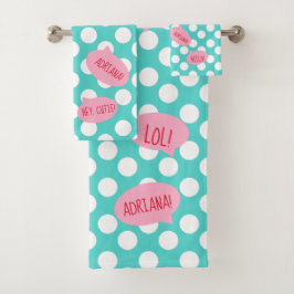 Gepersonaliseerde Woordbundel voor handdoekset Bad Handdoek