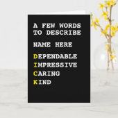 Gepersonaliseerde woorden om te beschrijven kaart (Gele Bloem)