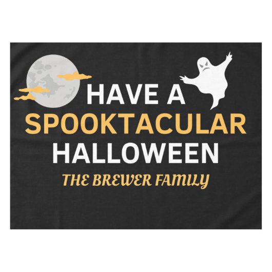 Gepersonaliseerde woordtaculaire halloween tablet tafelkleed (Voorkant (Horizontaal))
