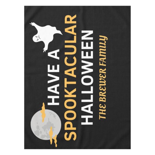 Gepersonaliseerde woordtaculaire halloween tablet tafelkleed (Voorkant)