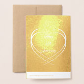 Gepersonaliseerde Word Art 50e Jubileum Goud Folie Kaarten (Met envelop)
