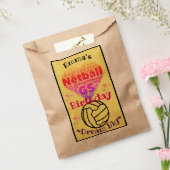 Gepersonaliseerde Word Art Netball Party Bedankzakje (Gezegeld)
