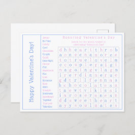 Gepersonaliseerde Word Search Puzzel, Valentijnsda Feestdagenkaart