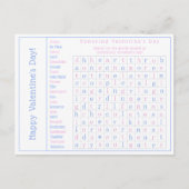 Gepersonaliseerde Word Search Puzzel, Valentijnsda Feestdagenkaart (Voorkant)