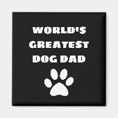 Gepersonaliseerde World's Greatest Dog Dad aangepa Magneet (Voorkant)