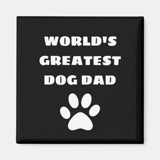 Gepersonaliseerde World's Greatest Dog Dad aangepa Magneet (Voorkant)