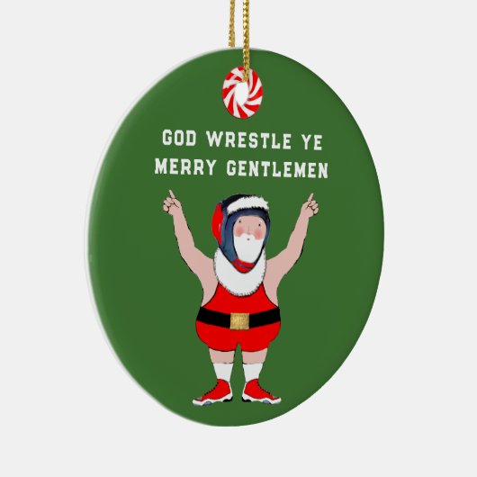 Gepersonaliseerde worstelaar keramisch ornament (Rechts)