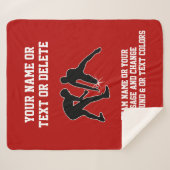 Gepersonaliseerde worstelgeschenken voor senioren  sherpa deken (Voorkant (horizontaal))