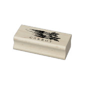 Gepersonaliseerde Wortelen Vegetarisch Vegan Rubberstempel (Stempel)