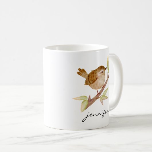Gepersonaliseerde Wren Bird Mok (Voorkant rechts)